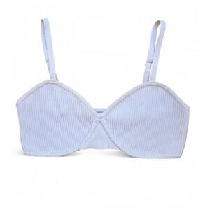 Babaton ribbed bralette in white